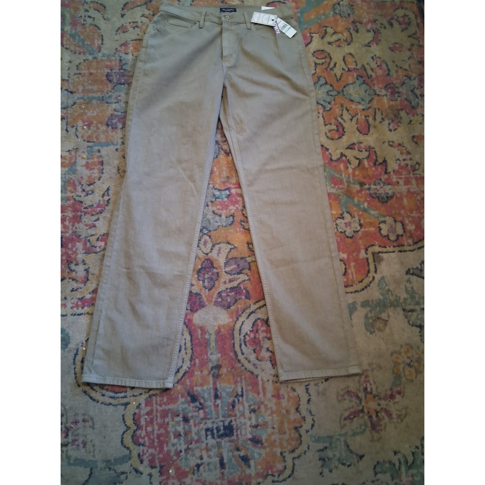 NWT Flag & Anthem Stretch Straight Olive Green Premium Denim Jeans Men's 34/34